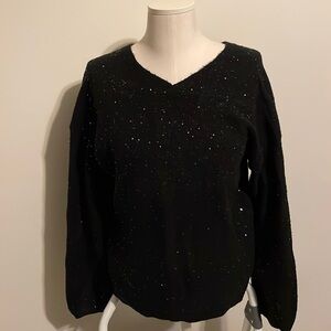 Black sequined sweater